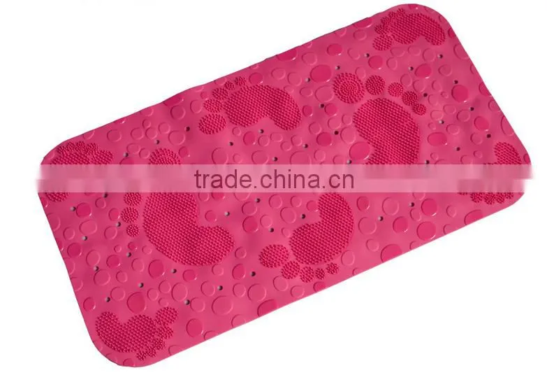Non slip pebble stone bath mat