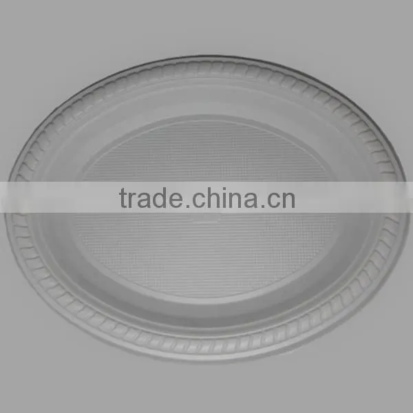 9x11 inch Disposable Oval Plastic Plates Cake Dishes