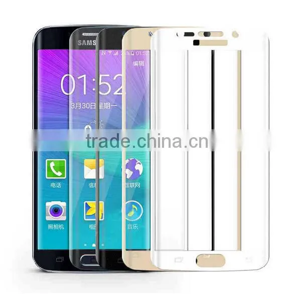 For SAMSUNG GALAXY S6 Edge Screen 3D Curved Tempered Full Cover 9H HD Premium Explosionproof Anti-Scratch Screen Protector