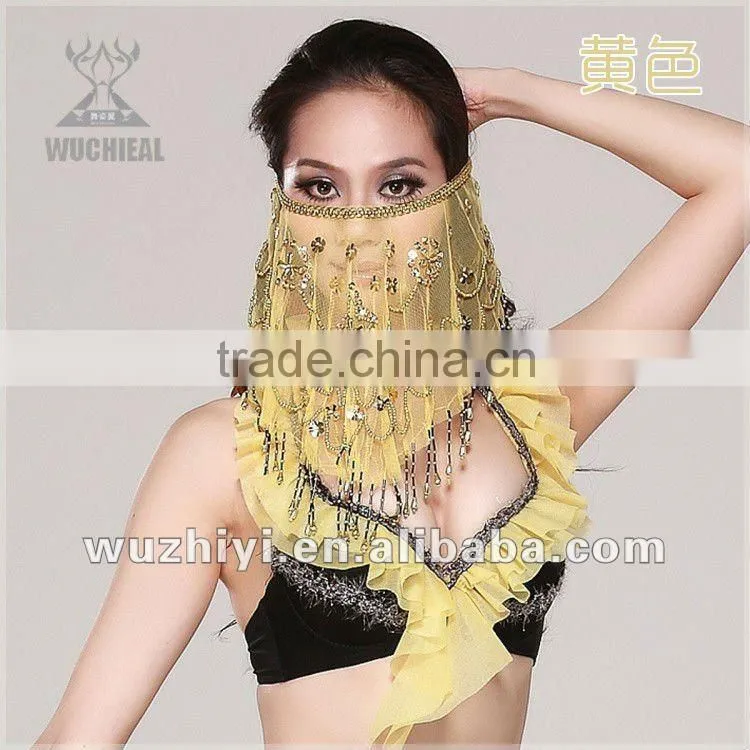 Plum flower veils belly dancing accessories bellydance shop dance wear Belly Dance face veils (MS001)
