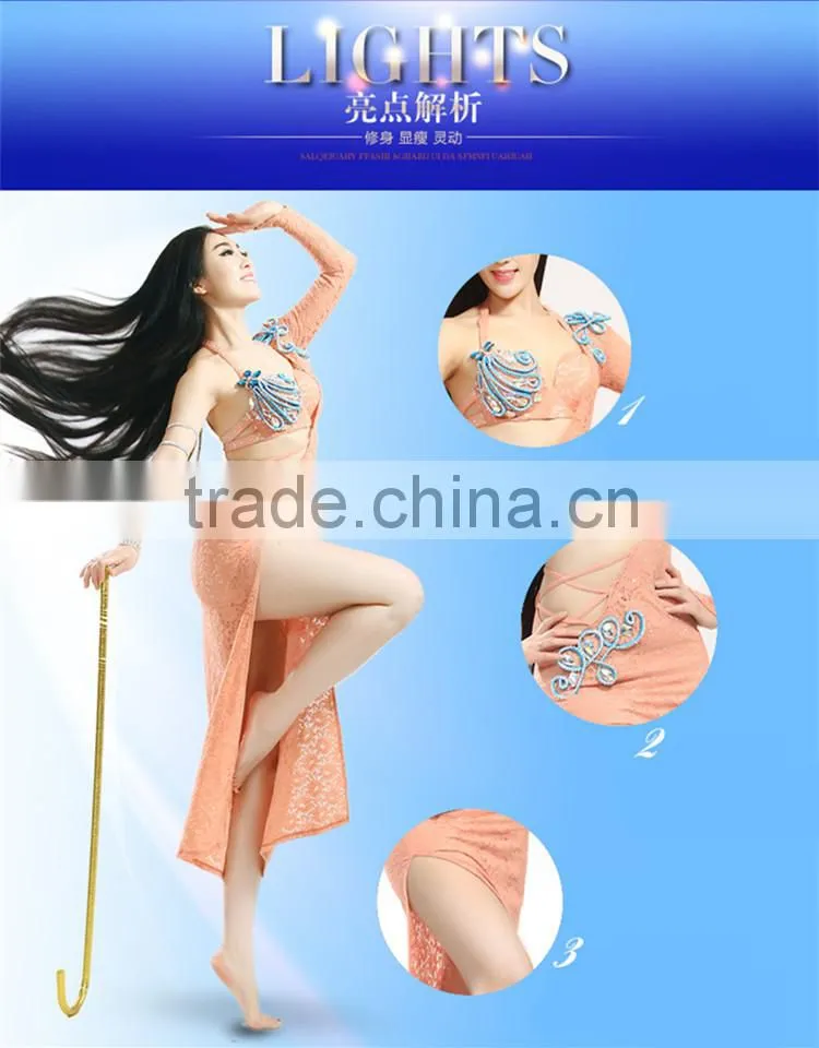Lace Sexy Belly Dance Costume, Belly Dance Bra and Dress Set QC2258