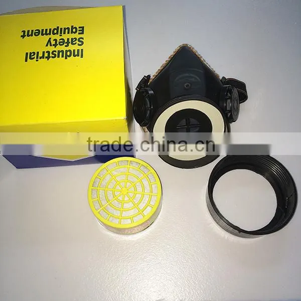 Double or Single Filter Chemical Respirator and Dust Gas Mask
