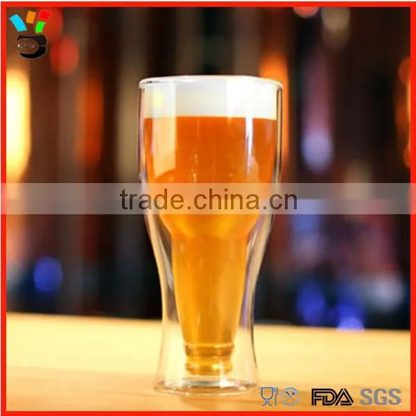 double wall glass cup beer glasses