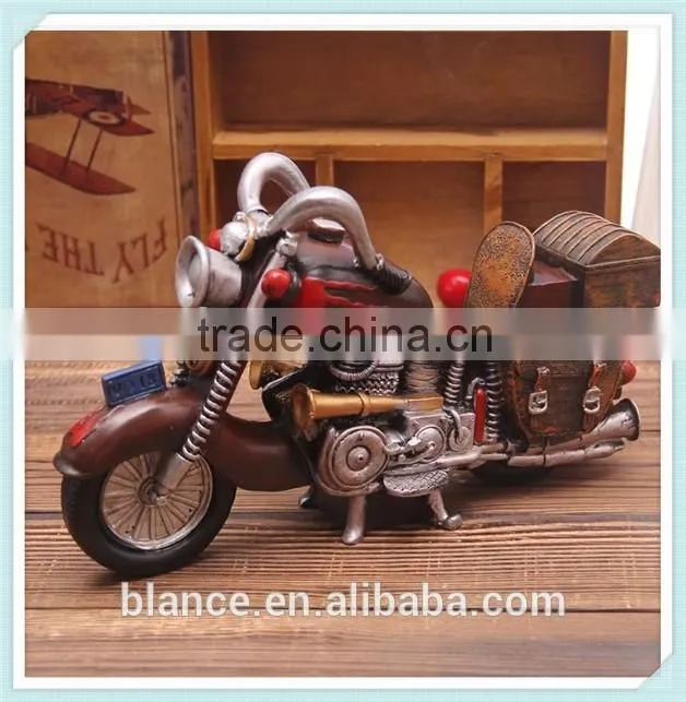 Vintage resin motorcycle figurine bar and night club decoration