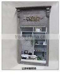 French White Wood Frame Elegant Design Large Decor Wall Mirror