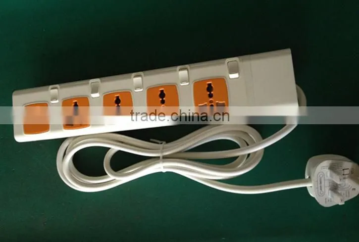 New design 4 gang universal pin extension with double USB