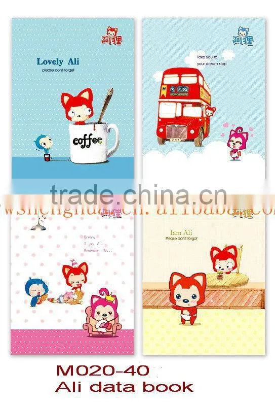 hot Sale paper note book / high quality fashion handmade clear book/data book