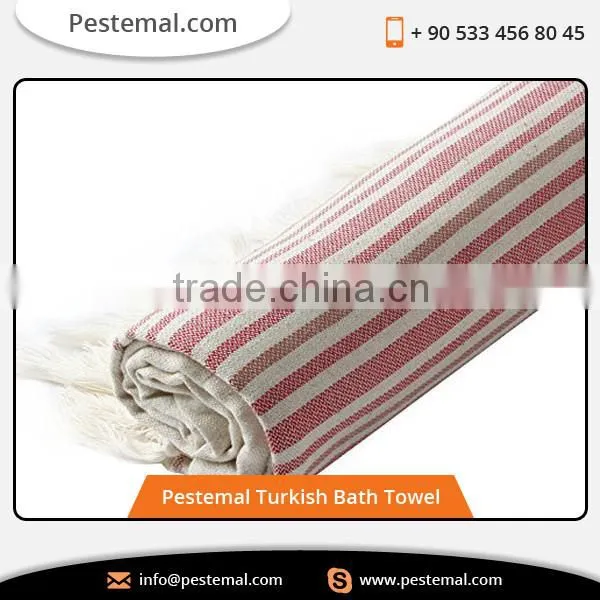 Linen Cotton Pestemal Turkish Towels 37 x 70 inch Red Striped