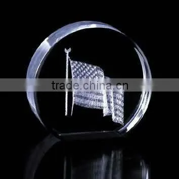 Glass crystal paperweight