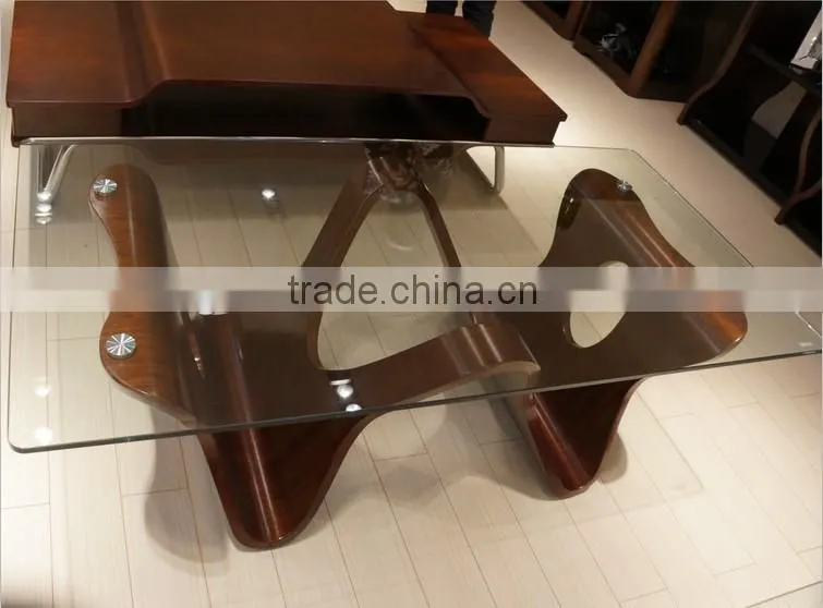 Living Room Furniture Round Wood&Glass Coffee/Tea Table S134