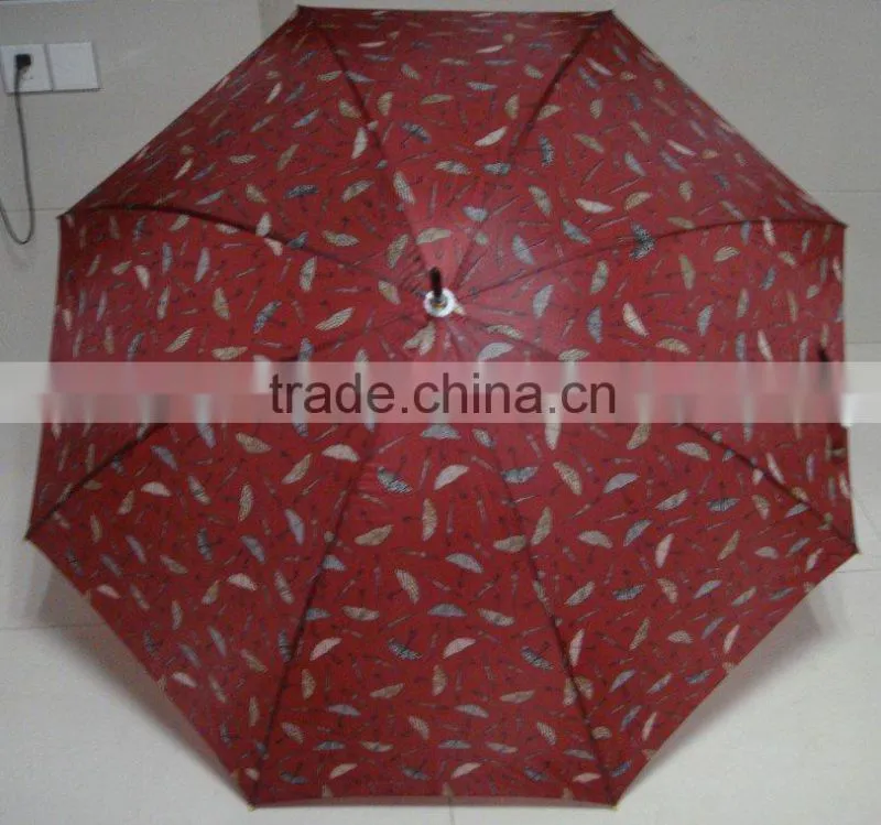 printed promotion golf umbrella with double ribs