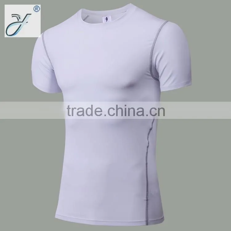 Dri Fit Men's O-neck Short Sleeve Fitness Muscle Tee shirts