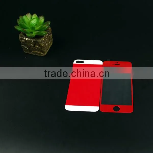 good and beautiful colorful mobile phone screen film for iphone 5 tempered glass screen protector