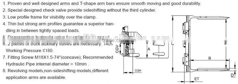 Bale Clamp - Sideshifter Type