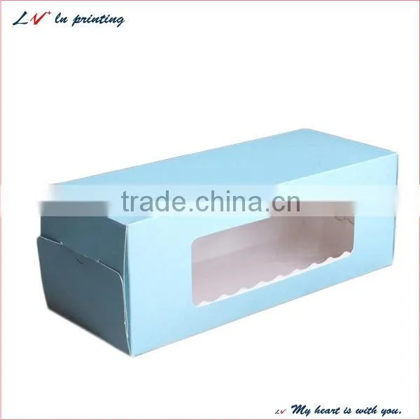 New design plain food grade swiss roll cake box wholesale with a competitive price