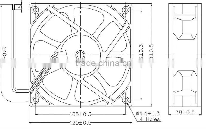 EC 220v High speed quality axial fan 120*120*80mm for equipments