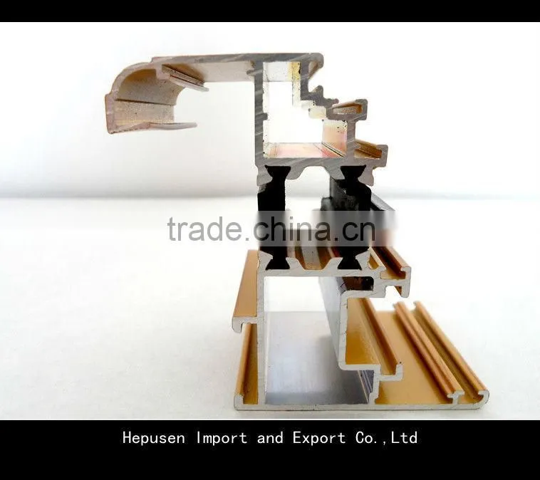 Thermal Insulated wood grain aluminium extruded profile