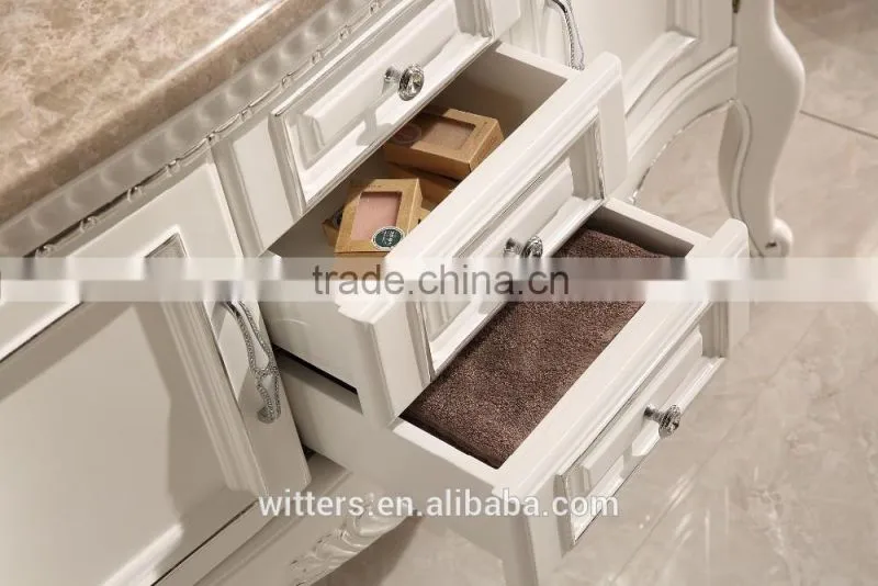 antique wooden tall bathroom vanity WTS820