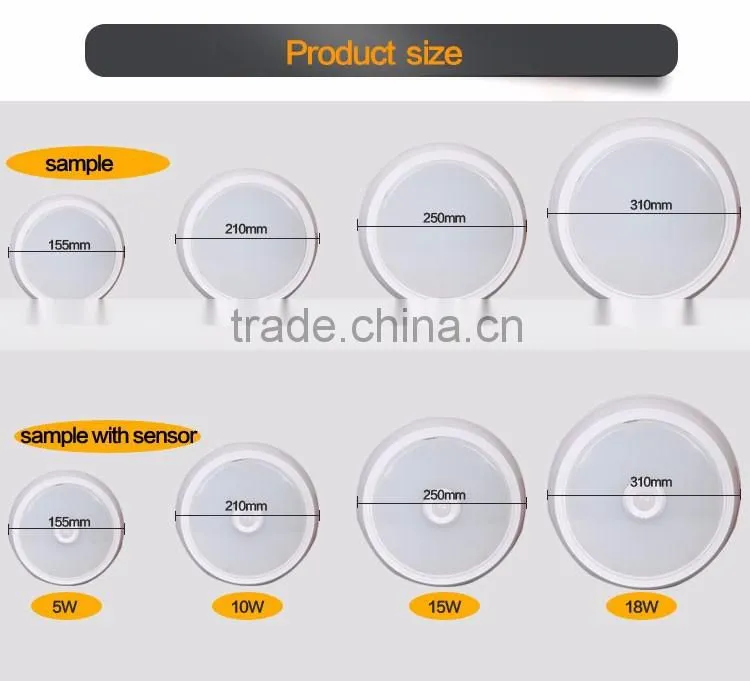 050706 led villa light outdoor ceiling led bulkhead indoor light with motion light sensor pir