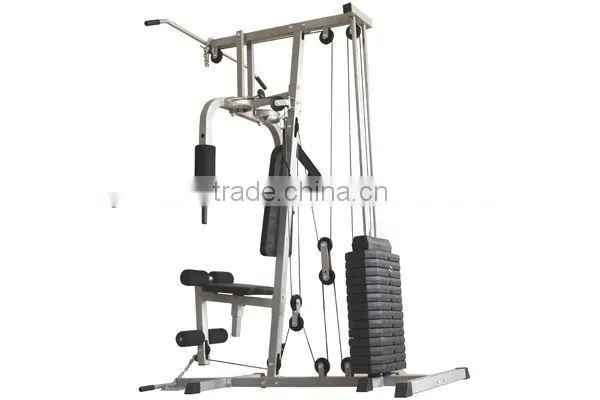 one station home gym with 150LB plastic weight