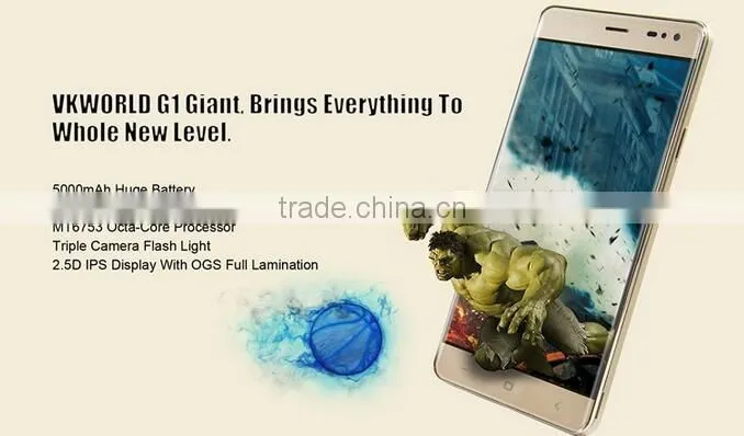 Original Vkworld G1 5000mAh Big Battery MTK6753 Octa Core Mobile Phone 5.5'' 1280x720 IPS 3GB RAM 16GB ROM 4G LTE Dual SIM