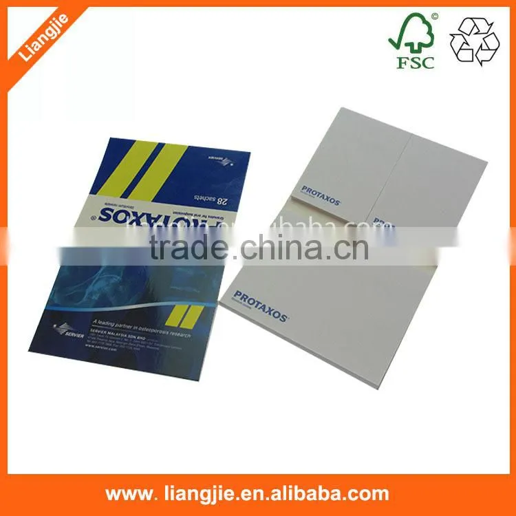 Customized sticky note pad,white card cover sticky note set