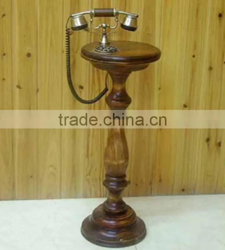 Fancy landline wooden craft telephone