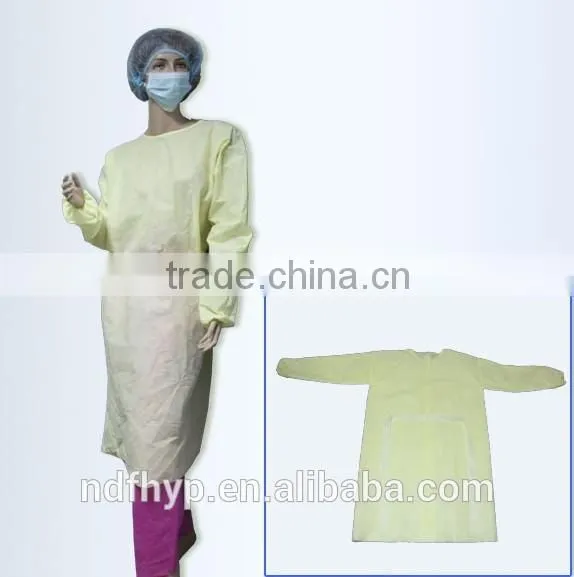 one size PP lab disposable gown