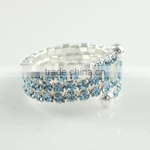 2016 Simply Design Women Rhinestone Rings Multilayer Elastic Finger Rings For Women