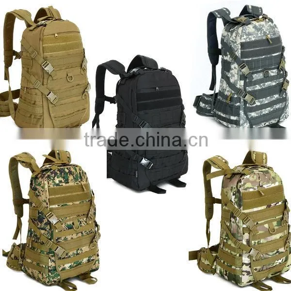 Hot selling camo camping mens washable 3D military tactical backpack