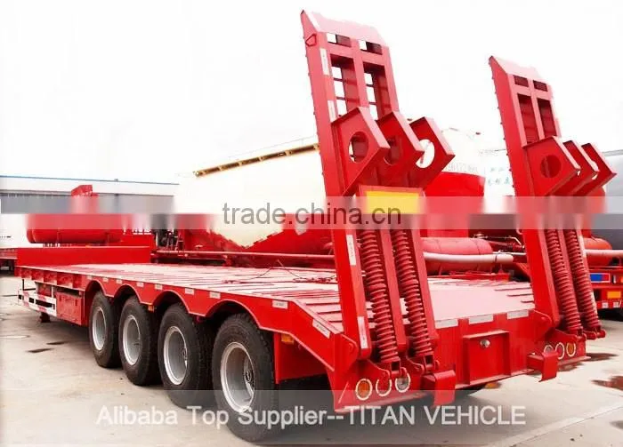 used low bed trailer , Second-hand low bed truck trailer excavator trailer