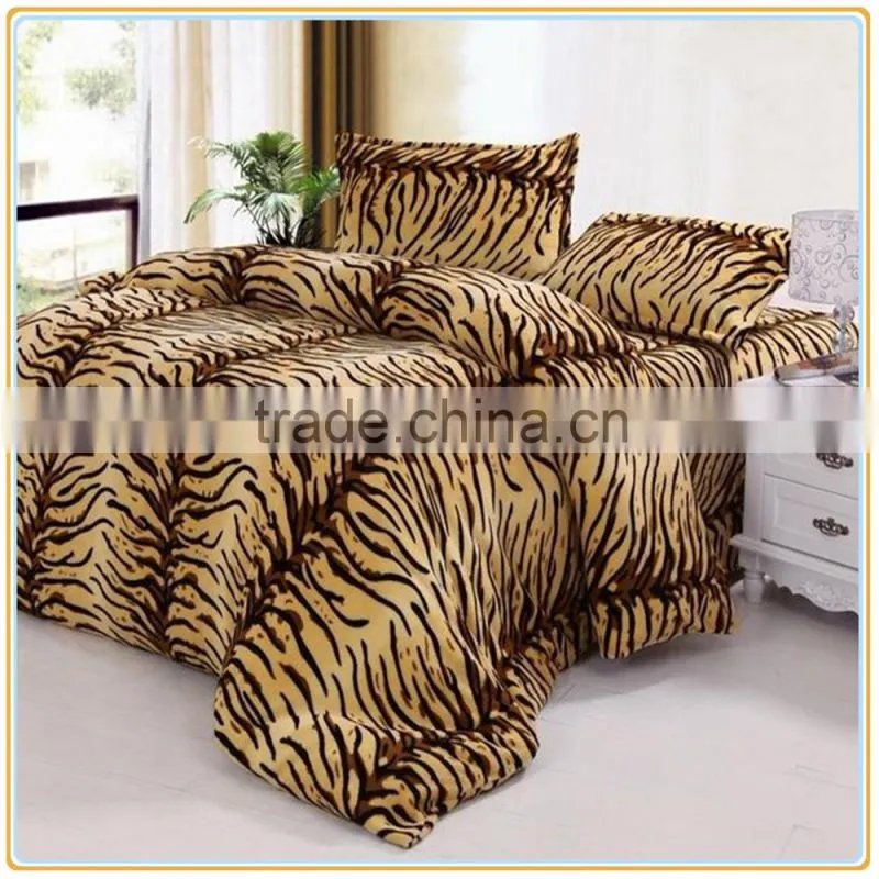 Hot Selling Zebra Prints MicroPlush Bedding Set
