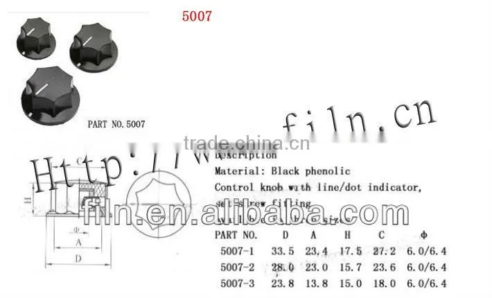 shaped black plastic slide potentiometer knob