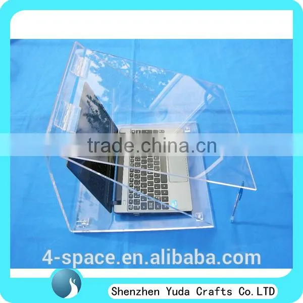 Desktop plexiglass dust cover clear acrylic laptop cover box wholesale
