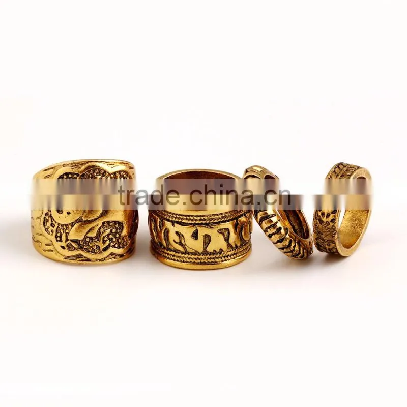 Africa style ethnic trend latest gold finger ring designs