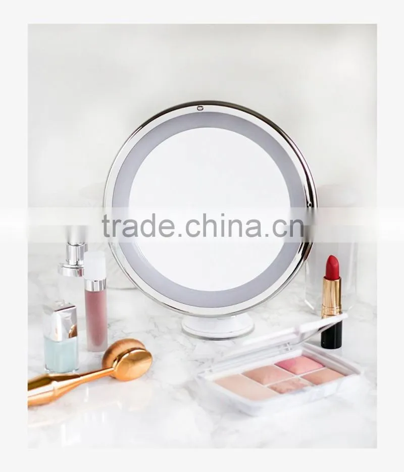 Rechargeable Bathroom Vanity Mirror,Shower and Bathroom Mirror With Rechargeable Lithium Battery,Lighted Makeup Mirror