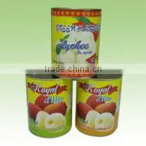 2014 New Crop Tin lychee lichee Canned Fruit in Heavy Syrup