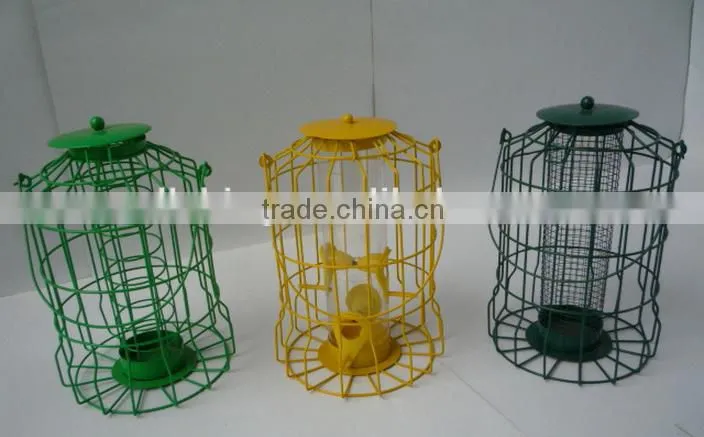 Wholesale Metal Hanging Finch Birdfeeder Wild Bird Seed Feeder Squirrel Proof Cage