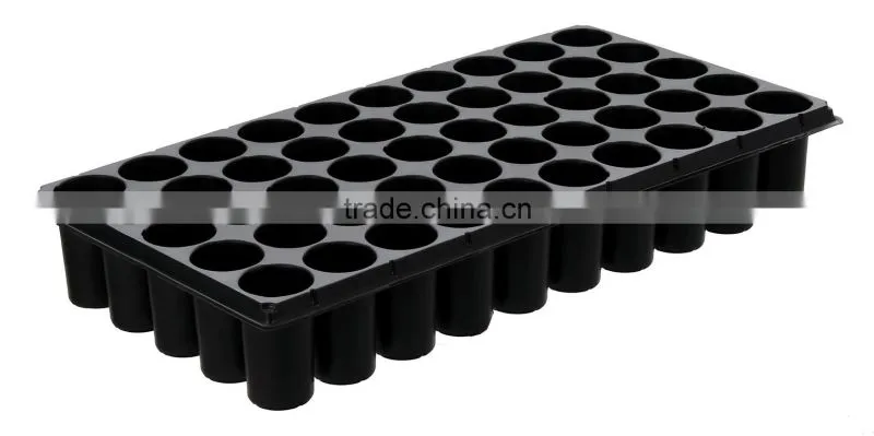 50 slot black PS plastic gardening indoor seed tray