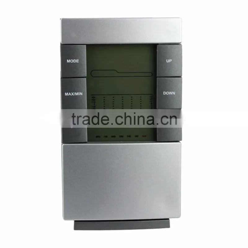 Portable Digital LCD Thermometer Hygrometer Clock Temperature Humidity Meter