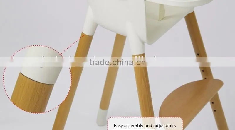 European Simple Style beechwood with dinning tray baby dinning high chair