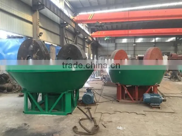 double roller griding mill machine ,separate Gold equipment . wet pan mill