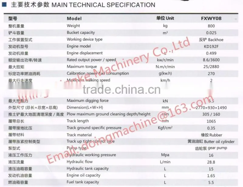 agriculture track trench excavator with various drill head