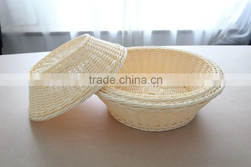 New design beautiful PP rattan bread basket set/3