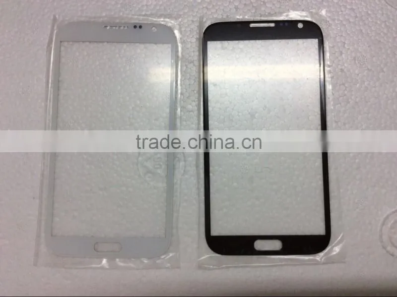 High quality without logo cover glass for note2, front glass for note2,cover board for note2