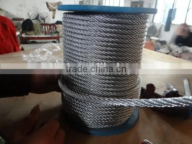 CE certification10mm high strength 6*12 galvanized carbon steel wire rope