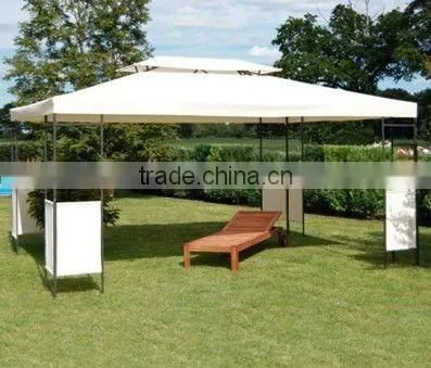 Square roman pole deluxe metal gazebo