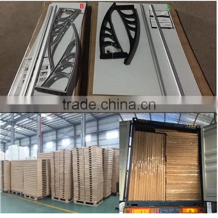 DIY economic Polycarbonate window awning for balcony patio and awning parts
