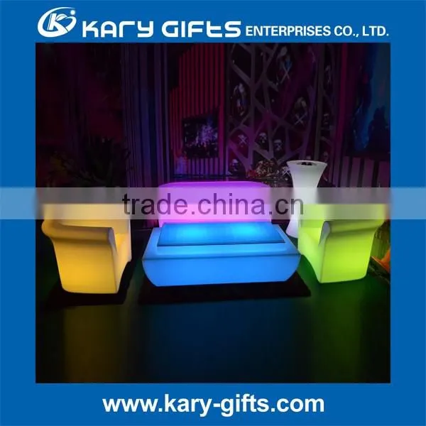 Modern light up sofa led patio sofa
