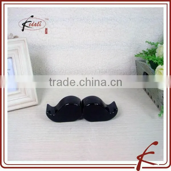 ceramic bird design salt pepper pots with handgrip